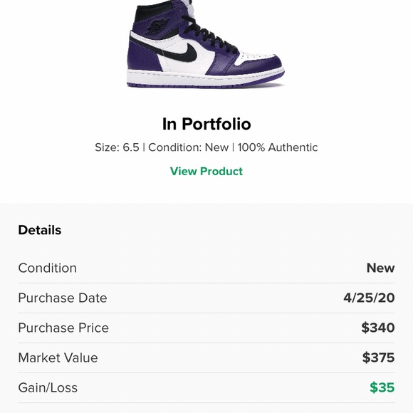 Court purple white jordan 1 - Picture 5 of 5